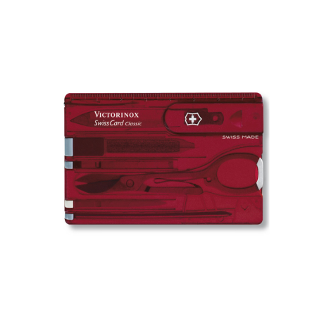 Victorinox - Swiss Card Transperant rød