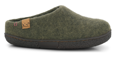 Green-comfort - tibet-Wool slipper m.Gummisål