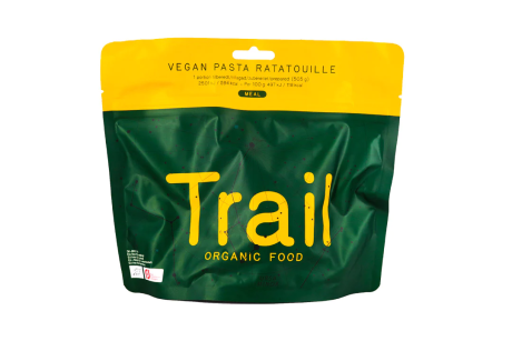 trail-Organic food - vegan ratatouille with pasta