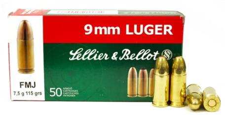 Sellier&Bellot - 9mm Luger FMJ 7,5gr.