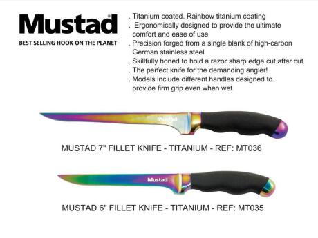 mustad - titanium coated filet kniv 6